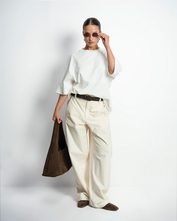 Women's  Cotton Tee Relaxed Heavyweight - White